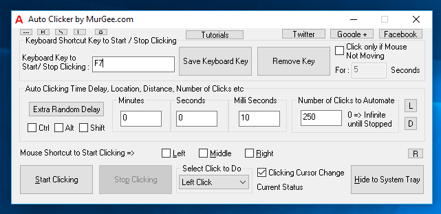 Simple Auto Clicker to do Automated Mouse Clicking