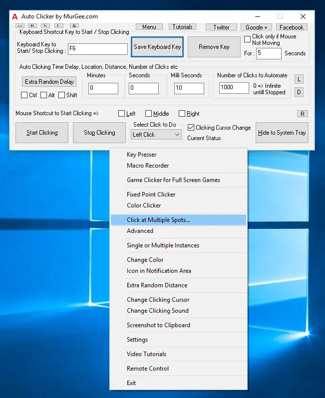 Auto Click on Multiple Screen Locations on Windows 10